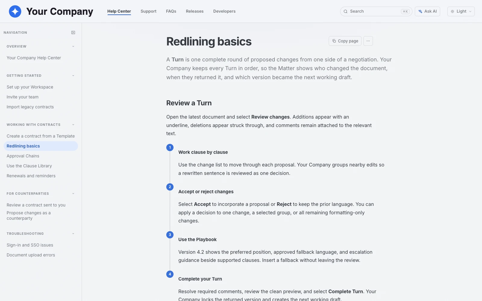 A GraphStaff customer knowledge hub